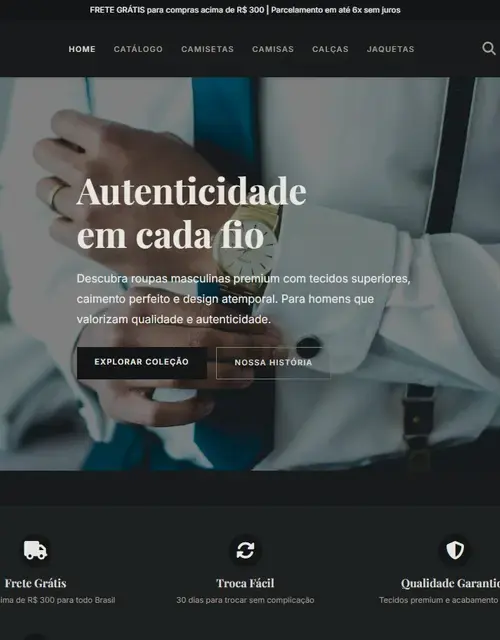 VERO Moda Masculina — E-commerce criado pela VSANTOSTECH